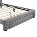 Queen Size Storage Bed Velvet Upholstered Platform Bed With A Big Drawer Gray Old Sku:Wf296854Aae Queen Gray Velvet