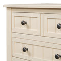 Narrow Console Table, Slim Sofa Table With Three Storage Drawers And Bottom Shelf Beige Beige Solid Wood Mdf