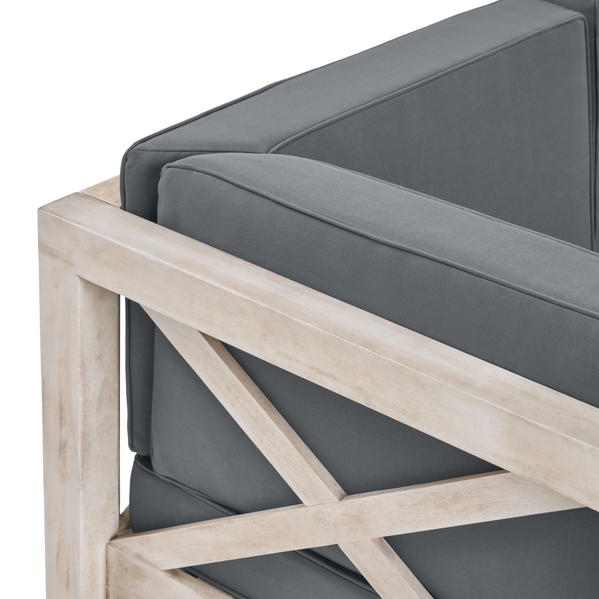 Brava X Back Seat, Light Grey Dark Grey Acacia Wood