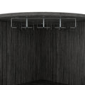 Seattle Bar Cabinet, Eight Bottle Cubbies, Two Large Open Shelves Freestanding 5 Or More Shelves Smoke Gray Primary Living Space Open Storage Space Contemporary Pine Melamine Melamine