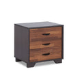 Eloy Walnut & Espresso Finish Accent Table Espresso,Walnut Synthetic Wood