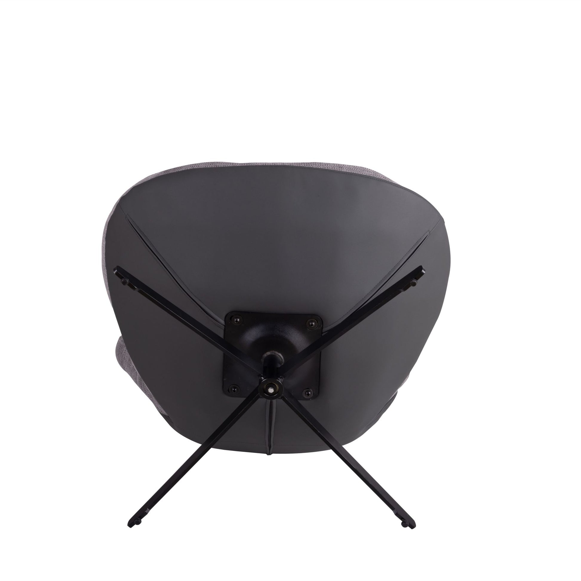 360 Swivel Accent Chair, Modern Chenille Lounge Chair With Faux Leather And Black Metal Base Frame, Comfortable Reading Chair For Small Spaces, Living Room, Bedroom, Reading Corner, Office,Light Gray Black,Light Gray Brown Primary Living Space Art