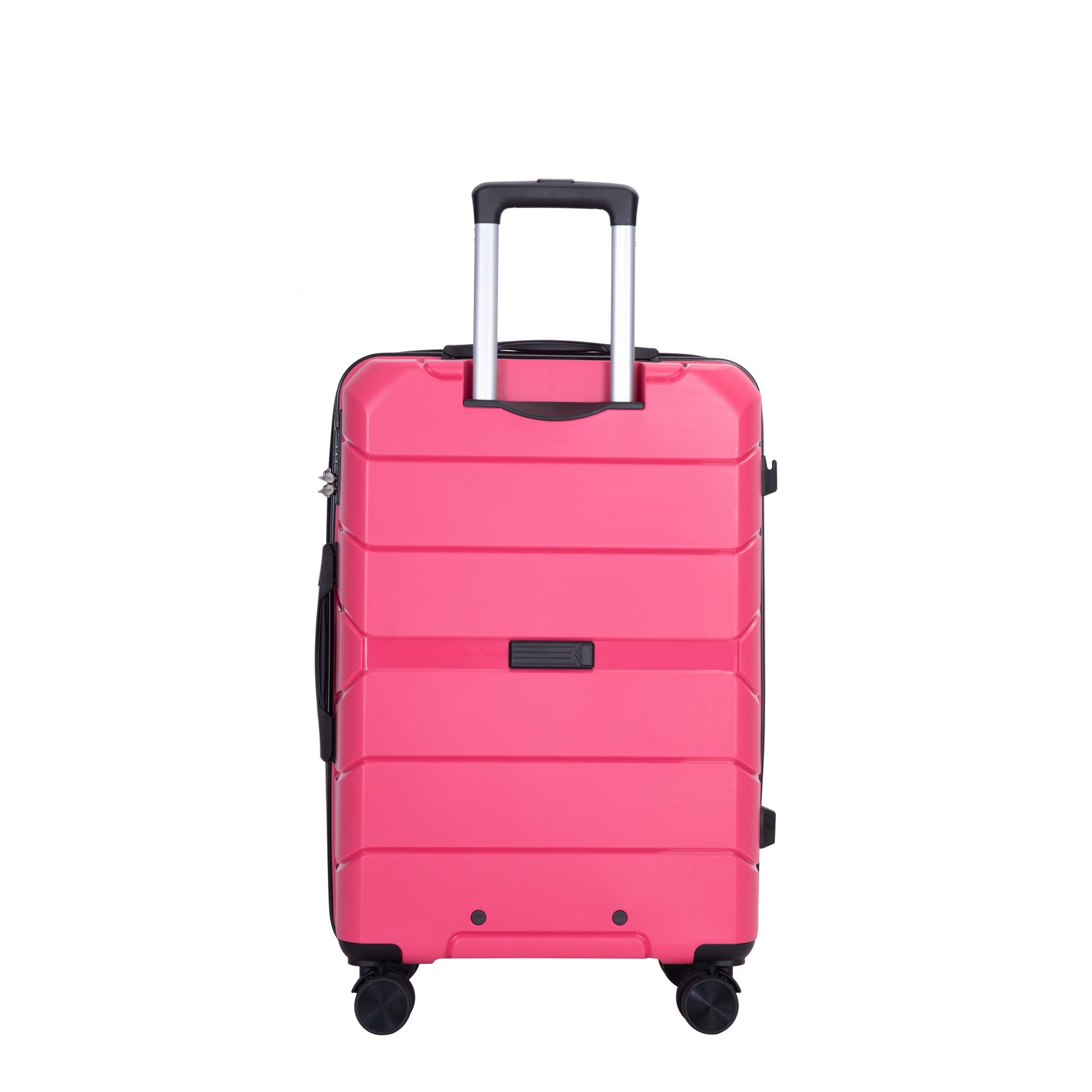 Hardshell Suitcase Spinner Wheels Pp Luggage Sets Lightweight Durable Suitcase With Tsa Lock,3 Piece Set 20 24 28 ,Rose Rose Polypropylene