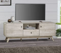 Tv Stand Elegant Washed Gray Media Console Modern Tv Stand With Large Storage, Entertainment Center With Bookshelves, Fits 65 85 Inch Tvs Gray Wash 80 89 Inches Solid Wood