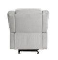 Modern Reclining Chair Gray Chenille Upholstered Pillowtop Arms Solid Wood Frame 1Pc Living Room Furniture Gentle Gliding Motion Recliner Gray Chenille Wood Primary Living Space Pillow Top Arms Solid Wood