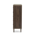 Nordic 5 Drawer Chest Walnut Mdf