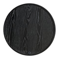 Modern Round Wood Rotating Tray Coffee Table With Storage & Metal Legs In Black Black Metal,Rubber Wood