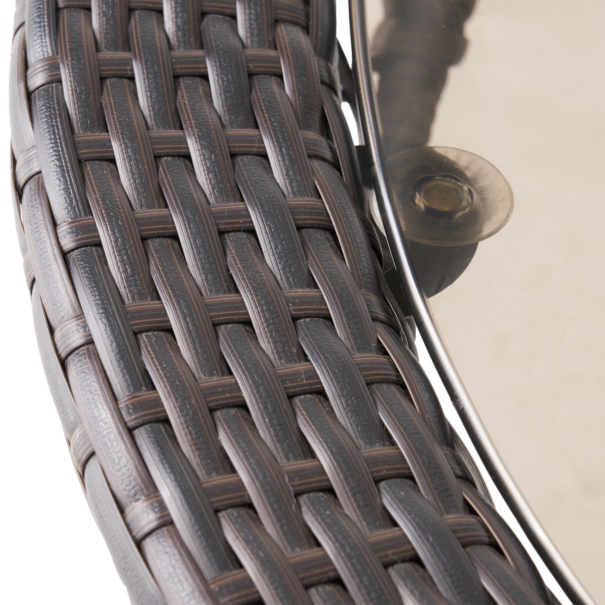 Figi Pe 34In Glass Table Kd Brown Multi Iron