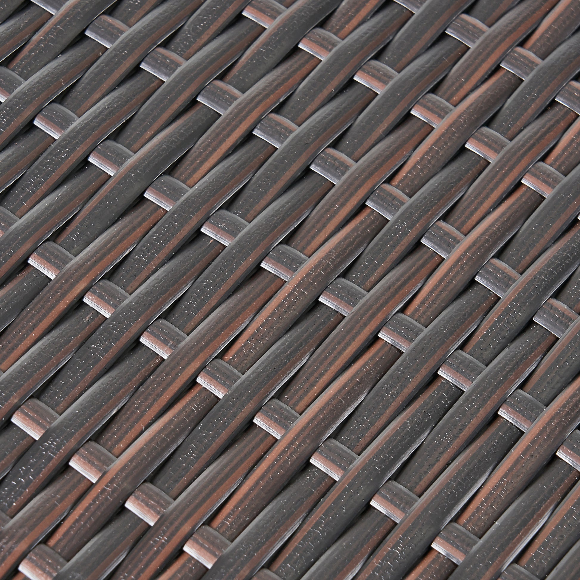 Rhode Island 7Pc Rectangular Table Brown Rattan