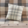 7 Piece Herringbone Comforter Set Neutral Queen Queen Neutral Polyester
