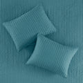 3 Piece Quilt Set Teal King Cal King King Teal Microfiber