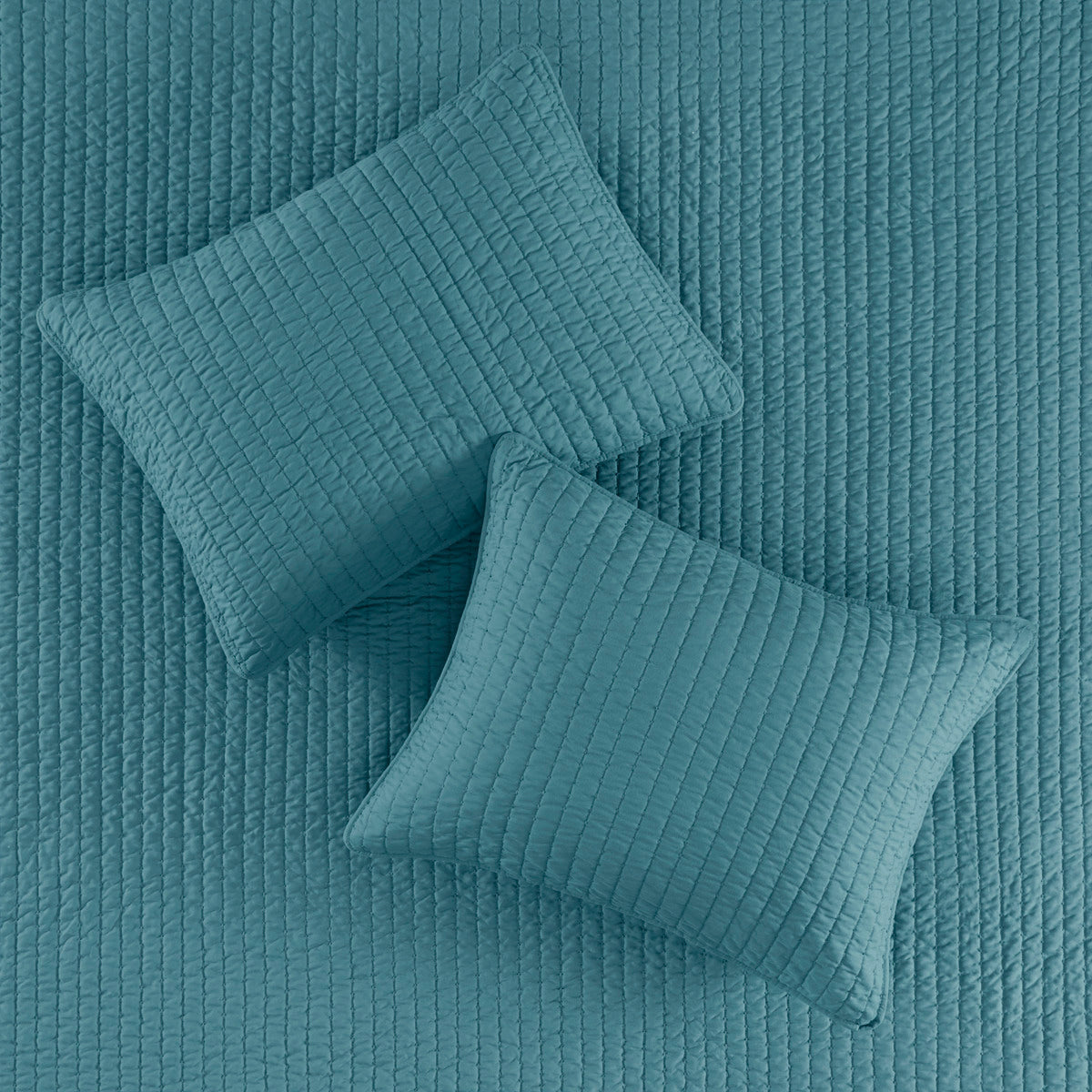 3 Piece Quilt Set Teal King Cal King King Teal Microfiber