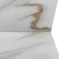 37 Inch Marble Vanity Top, Bathroom Vanity Top With Undermount Rectangular Middle Sink And 4