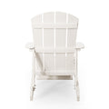 Hunter Adirondack Chair With Hideaway Ottoman White Wood