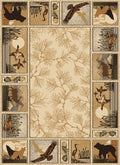 Woodland Gc Rst5502 Cream 5 Ft. 3 In. X 7 Ft. 3 In. Lodge Area Rug Cream Polypropylene