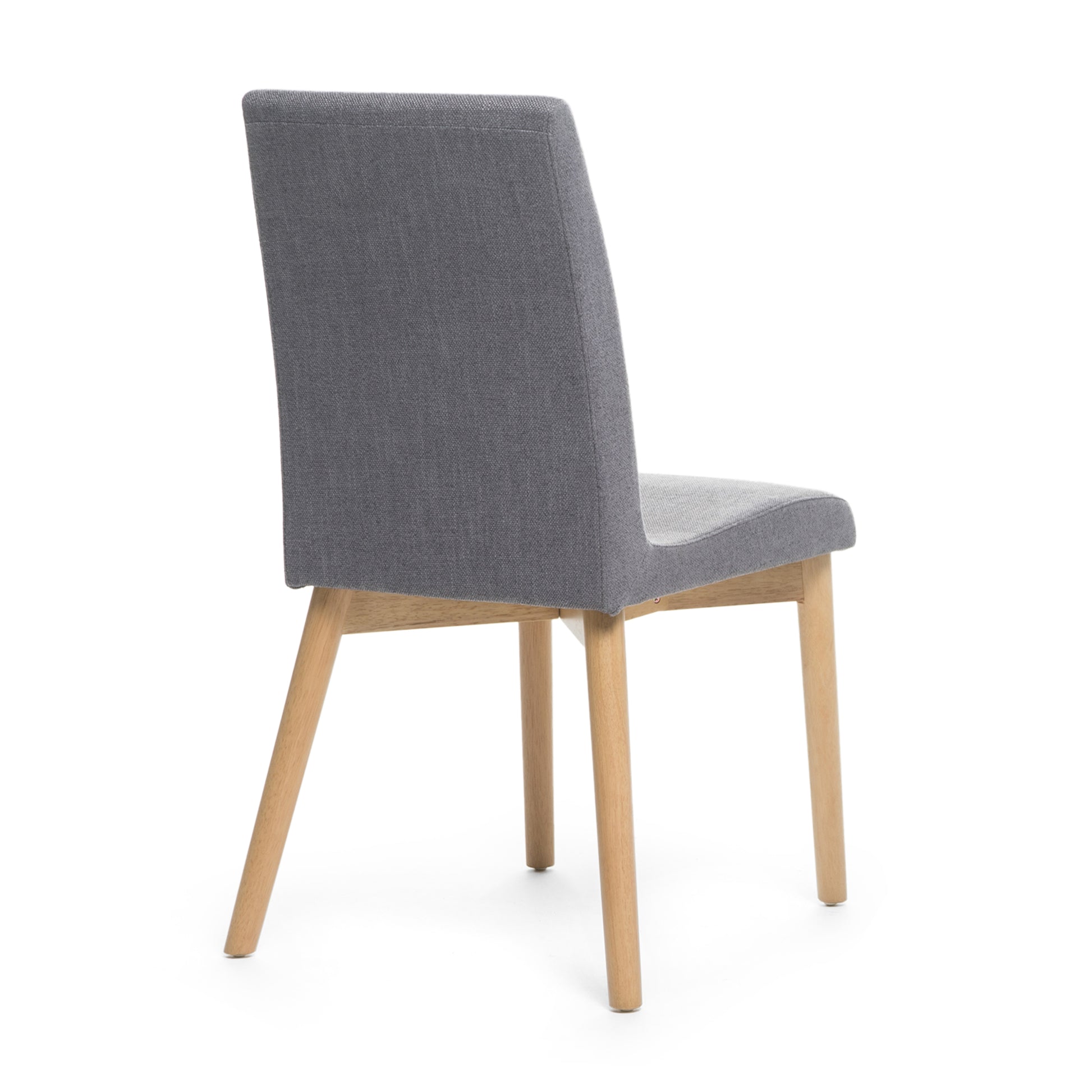 Dining Chair Set Of 2 Dark Grey Fabric