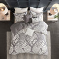 6 Piece Printed Duvet Cover Set King Multicolor Polyester