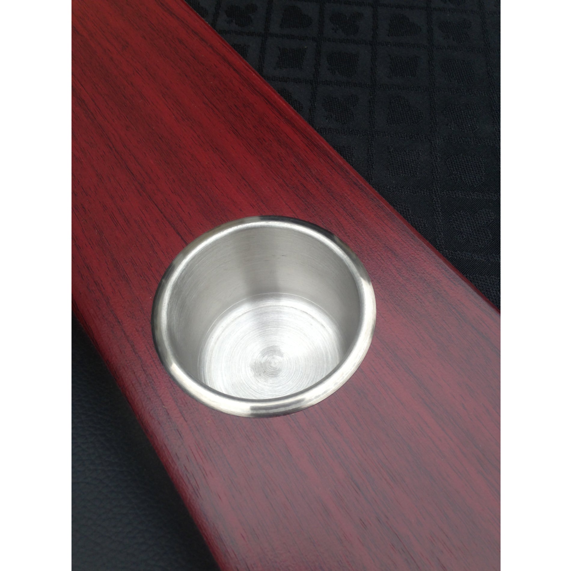 96" Luna Ultra Poker Table With Speed Cloth Racetrack Chip Tray Double Dropbox Wooden Legs Black Black Primary Living Space Modern Wood