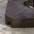Outsunny 4 Piece Patio Cantilever Umbrella Base Weight Set, Outdoor Offset Umbrella Weights For Umbrella Stand, 132 Lb. Capacity Water Or 176 Lb. Capacity Sand, Brown Brown Hdpe