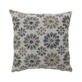 Contemporary Style Floral Designed Set Of 2 Throw Pillows, Gray Gray Polyester