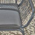 Idaho Club Chair Gray Woven Rope