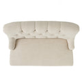 Nicole Kd Settee Light Beige Fabric