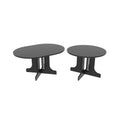 Dining Table For Farmhouse Kitchen 59X43 Inch Expandable Oval Table Top With Removable Leaf Trestle X Shaped Base Black Black Seats 6 Dining Room Floor Mount Round Kitchen & Dining Tables Laminated