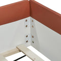 King Size Upholstered Daybed Frame With Fence And Stairs, Brown White King Brown White Mdf Lvl