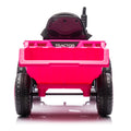 12V Kids Ride On Electric Tractor Black Knight,Kids Ride On Toy.2Wd,Non Skid Tires, Steering Wheel, Foot Pedal,With Removable Storage Tug,Light,Bluetooth,Music,Mp3,Usb,Power Display For Kids Aged 3 . Rose Red 50 99 Lbs Polypropylene