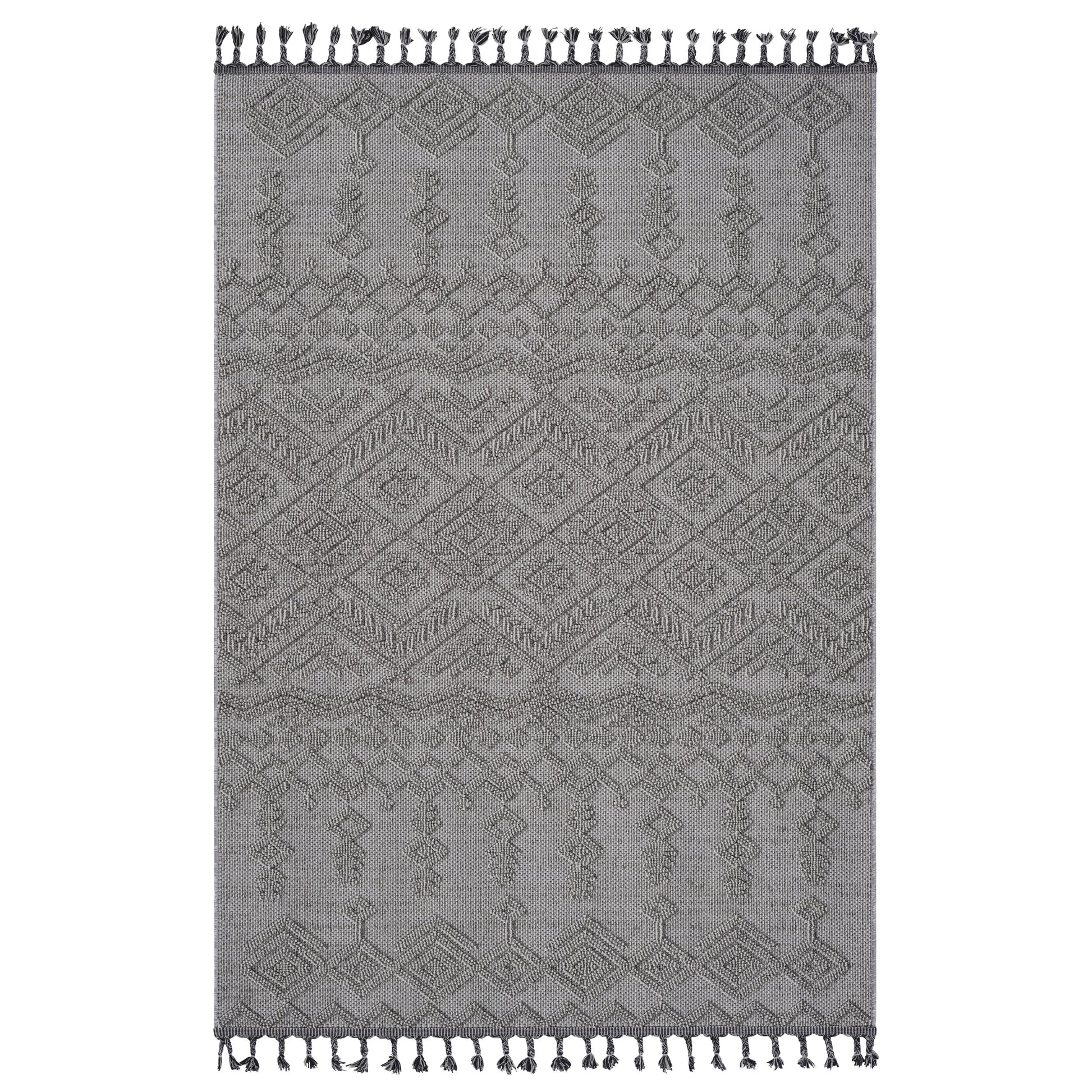 Naar Guros Collection 6X9 White White Traditional Indoor Outdoor Area Rug White Polypropylene