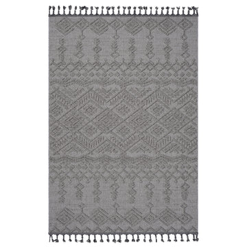 Naar Guros Collection 6X9 White White Traditional Indoor Outdoor Area Rug White Polypropylene