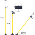 2Pack Adjustable Support Pole,Steel 3Rd Hand Support System,Support Rod For Jacks Cargo Bars Drywalls,Cabinet Jacks For Installing Cabinets,Extends From 45 To 114 Inch Yellow Steel