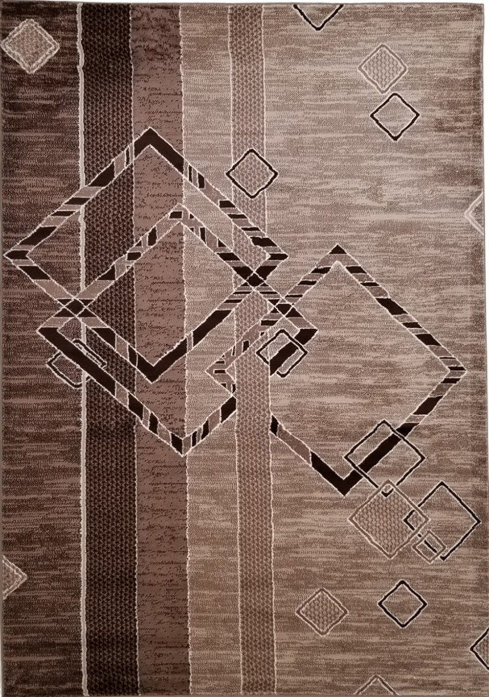 Jersey Area Rugs, Carpets For Livingroom, 5X7 Area Rugs ,3394 Brown Rectangle 5&7 Brown Contemporary Abstract Polypropylene