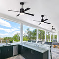 48'' Fandelier Ceiling Fans With Lights And Remote, Low Profile Ceiling Fan Flush Mount & Hang, 3000K 6500K Dimmable Led Fan Light, White Modern Ceiling Fans With Lights For Bedroom Matte Black Ceiling Fans 2700K 3000K Warm White Under 1000Lm American