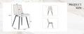 White Artificial Leather Backrest Cushion Dining Chair, Black Metal Legs, Curved Widened Cushion Design For More Comfort, Suitable For Restaurants, Kitchens, Bedrooms, Offices. 6 Chairs 0502 White Black Faux Leather