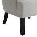Modern Accent Living Room Chairs,Polyester Armchair Club Chair With Channel Back, Accent Chair For Living Room, Bedroom Reading Room, Soft Fabric, Wooden Leg, Light Grey Grey Primary Living Space Modern Foam Plywood