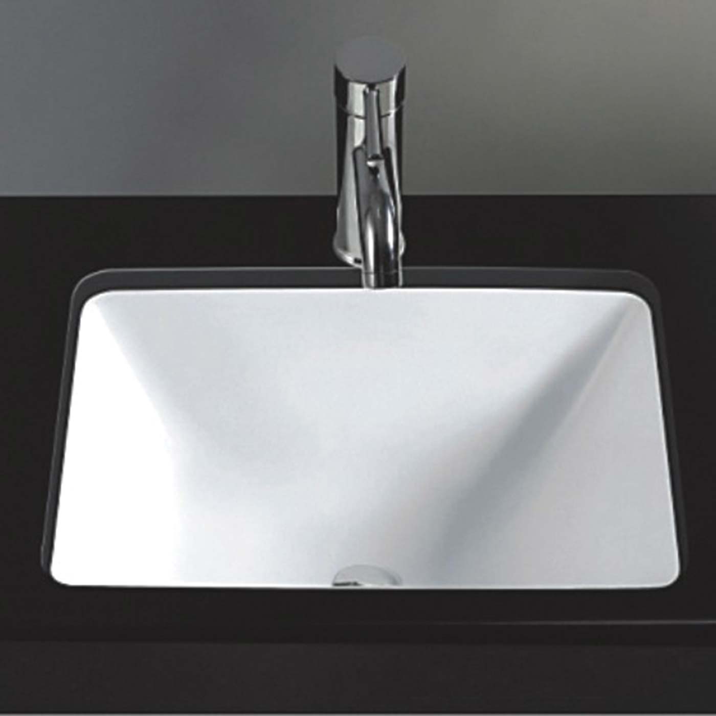 Dax Ceramic Square Single Bowl Undermount Bathroom Basin White Ceramic