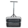 Compost Spreader Peat Moss Spreader With Upgrade T Shaped Handle For Planting Seeding Durable Lightweight Metal Mesh Spreader For Lawn Garden Care Manure Spreaders Black Black Iron