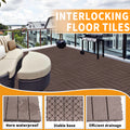 Plastic Interlocking Deck Tiles, 11.8