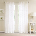 Sheer Embroidered Window Curtain Only 1 Pc Panel White Polyester