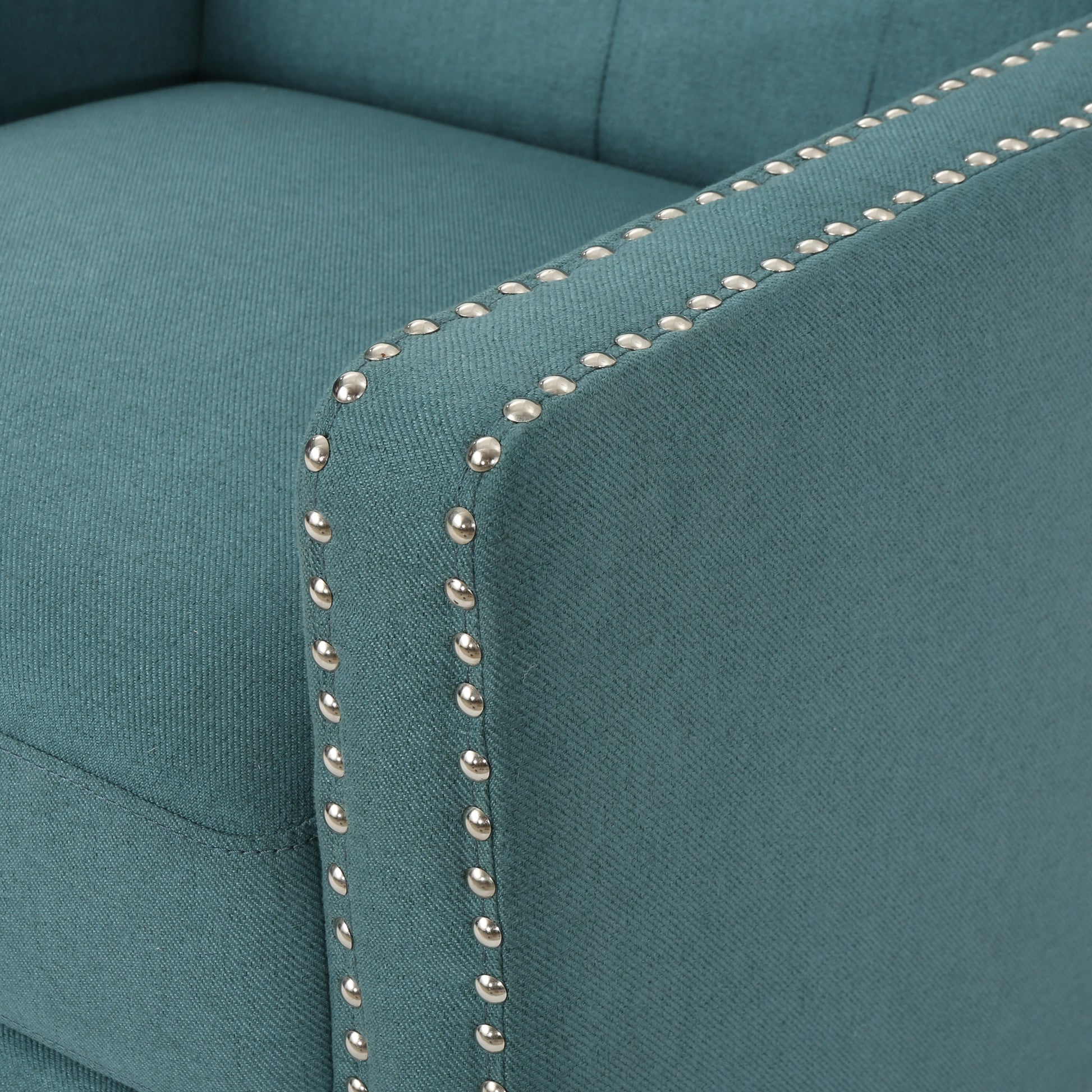 Classic Teal Fabric Push Back Chair Teal Fabric