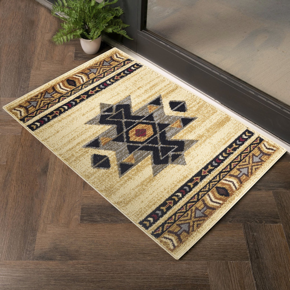 Tribes Gc Yls4006 Cream 2 Ft. X 3 Ft. Southwest Area Rug Cream Polypropylene