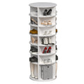 Rotating Shoe Rack Tower, 7 Tier Spinning Shoe Rack, Free Standing 360 Revolving Shoe Organizer, High Bottom Design Shoe Tower Spinning Storage Lazy Susany, Fits 28 Pairs Of Shoes 7 Tier White 7