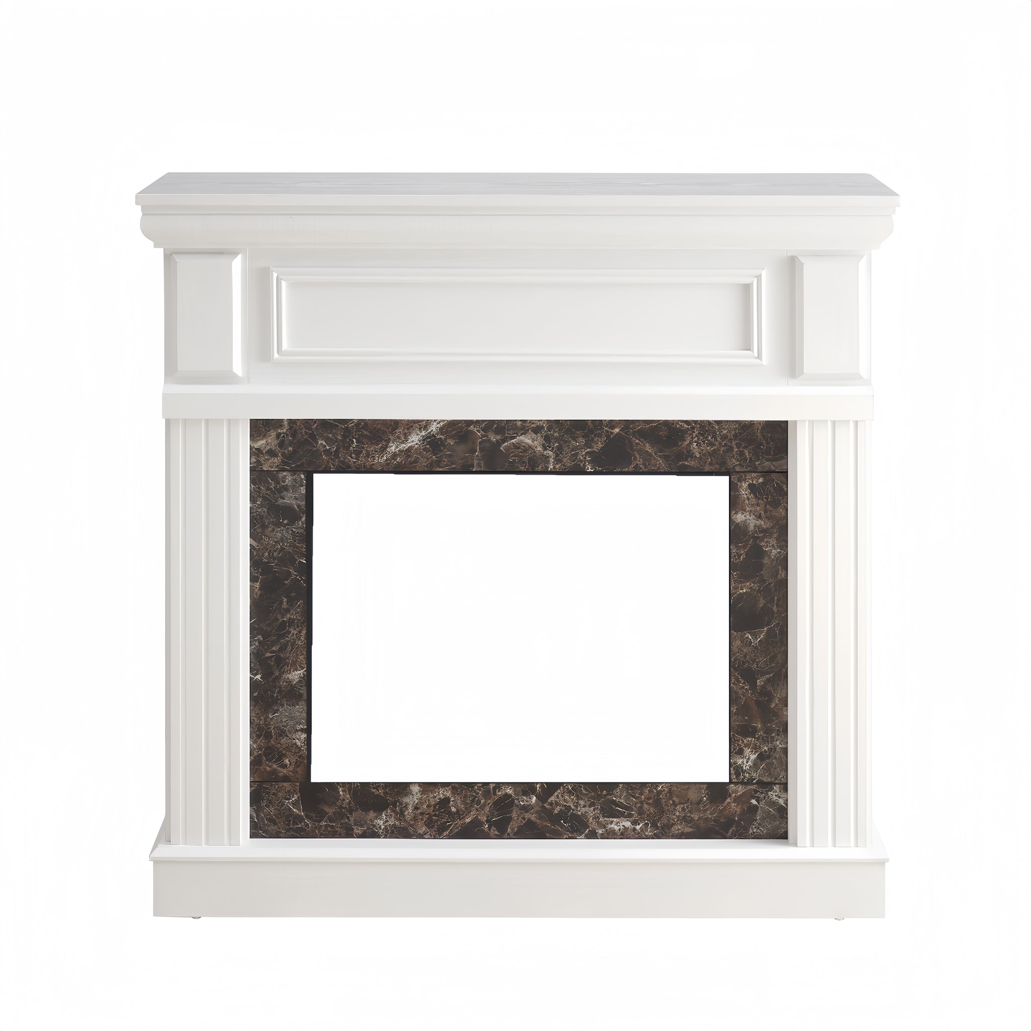 Only Mantel Not Included Fireplace White,41.34"W*14"D*40"H White Mdf