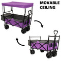 480Lbs Collapsible Wagon With Canopy,Wagon Stroller With 7