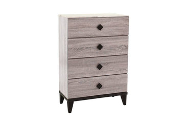 Modern Design Bedroom Furniture 1Pc Cream 4 Drawers Beautiful Chest With Faux Marble Top Black,Cream Modern Wood