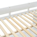 Full Size Wooden Loft Bed With Wardrobe, Desk, Drawers, Shelves, White Full White Plywood