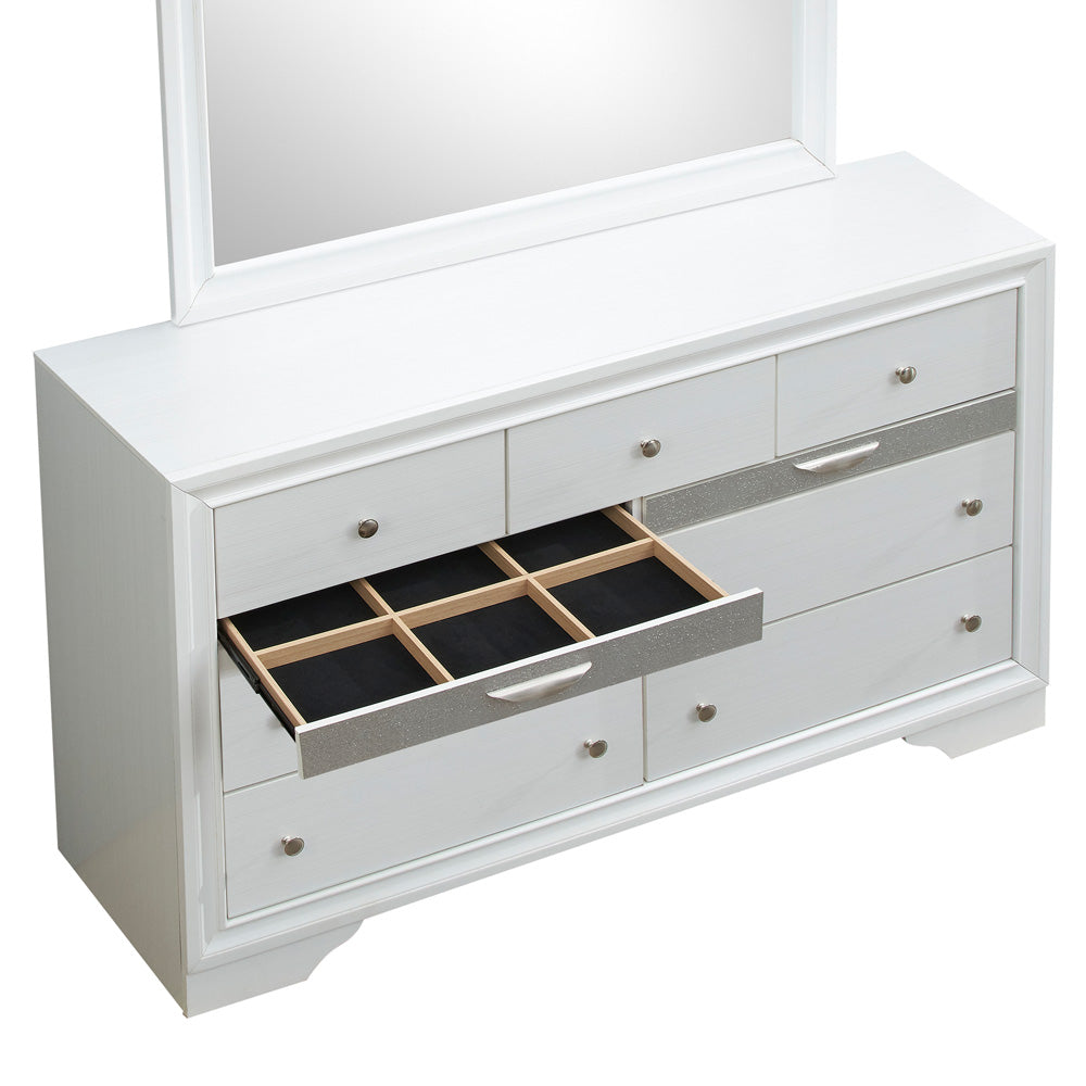 Madrid G02390 D Dresser White Wood
