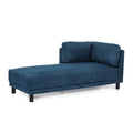 Chaise Lounge Navy Blue Fabric