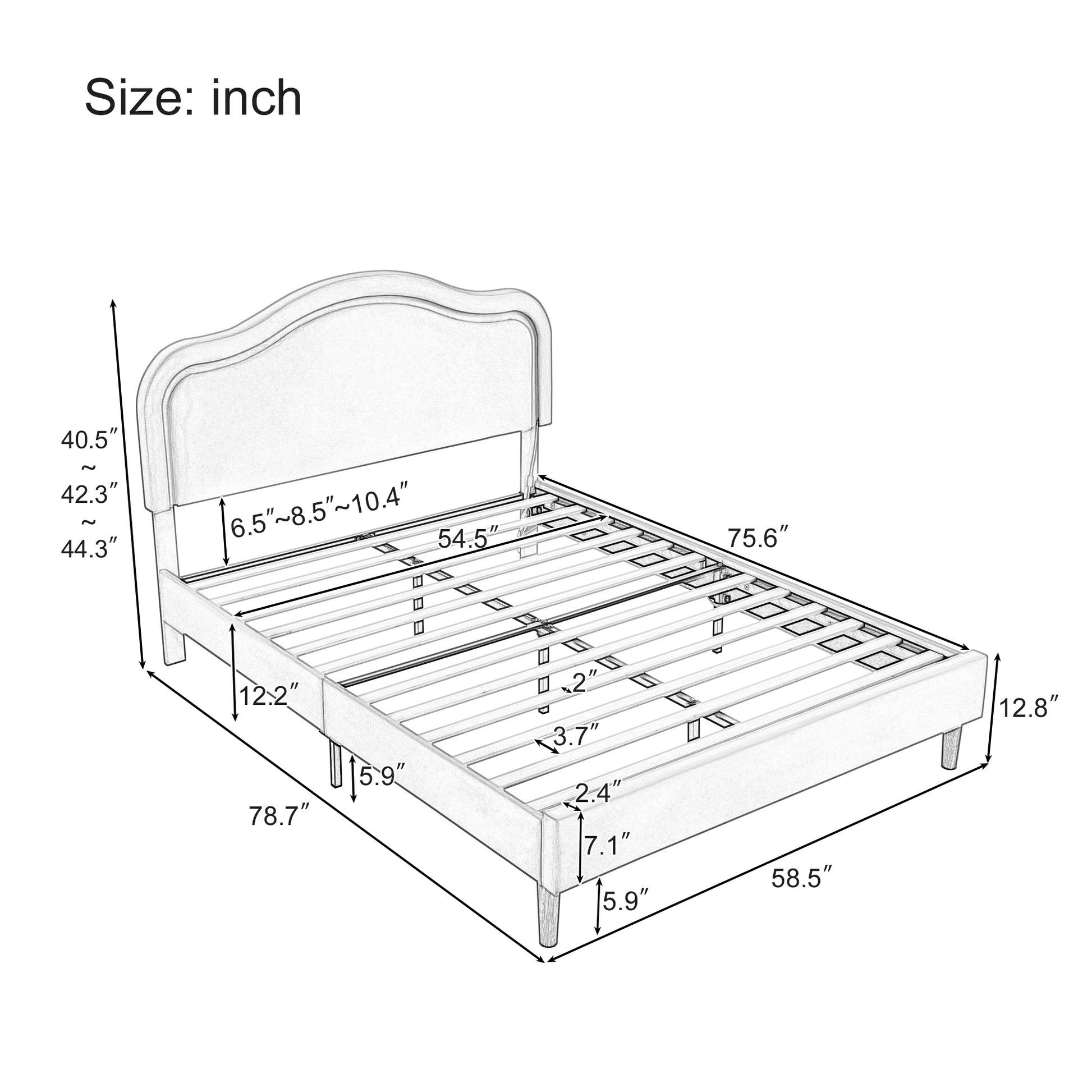 Full Size Velvet Upholstered Smart Led Bed Frame With Adjustable Height Headboard,No Box Spring Needed,Easy Assembly,Pink Box Spring Not Required Full Pink Wood Bedroom Cute,Modern Bed Frame Wood